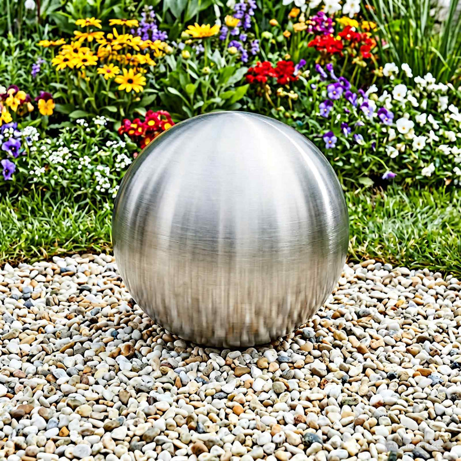Geborstelde Bal Ø 47 cm zilver RVS 201