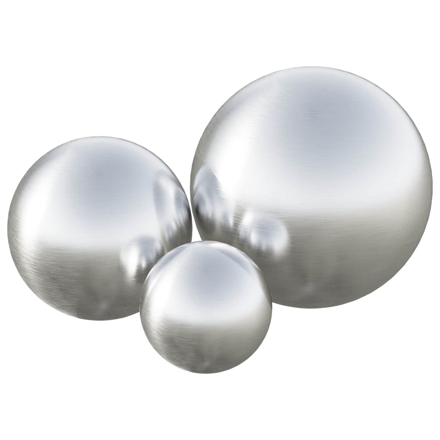 Geborstelde Bal 3 st Ø 20 cm zilver RVS 201
