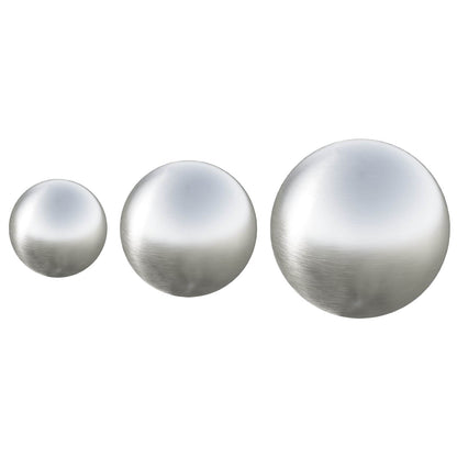 Geborstelde Bal 3 st Ø 20 cm zilver RVS 201