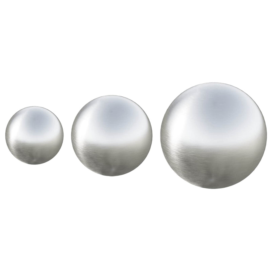 Geborstelde Bal 3 st Ø 20 cm zilver RVS 201