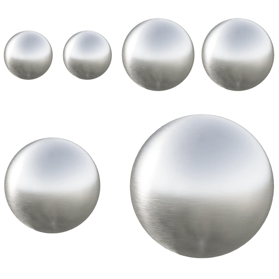 Geborstelde Bal 6 st Ø 15 cm zilver RVS 201