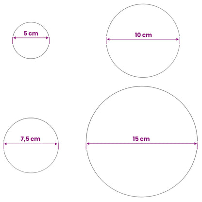 Geborstelde Bal 6 st Ø 15 cm zilver RVS 201