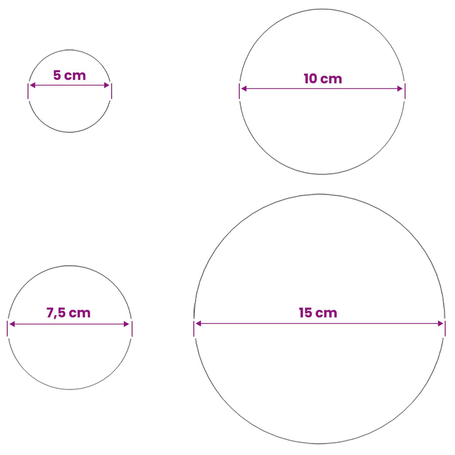 Geborstelde Bal 6 st Ø 15 cm zilver RVS 201