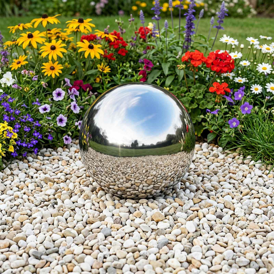 Spiegelbol Ø 20 cm zilver RVS 201