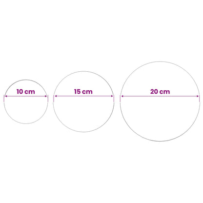 Spiegelbol 3 st Ø 20 cm zilver RVS 201