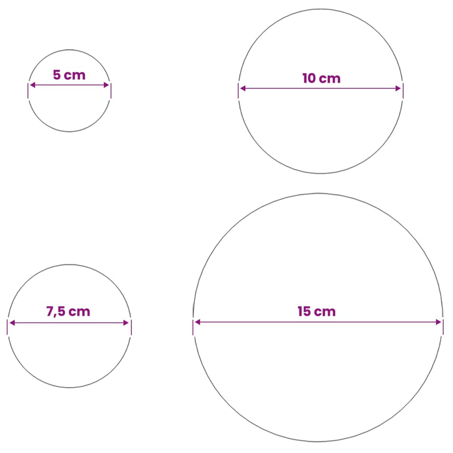 Spiegelbol 6 st Ø 15 cm zilver RVS 201