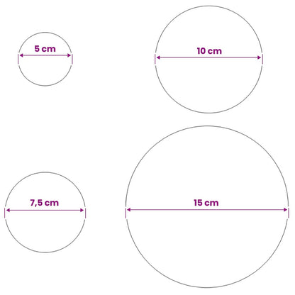 Spiegelbol 6 st Ø 15 cm zilver RVS 201