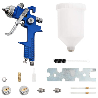 HVLP Verfspuitpistool Kit 600 ml Kom 1,3/1,7/2,0 mm Spuitmonden
