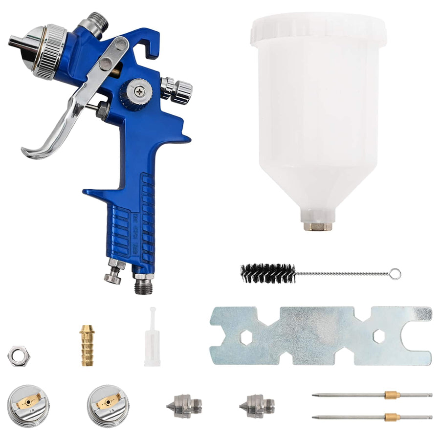 HVLP Verfspuitpistool Kit 600 ml Kom 1,3/1,7/2,0 mm Spuitmonden