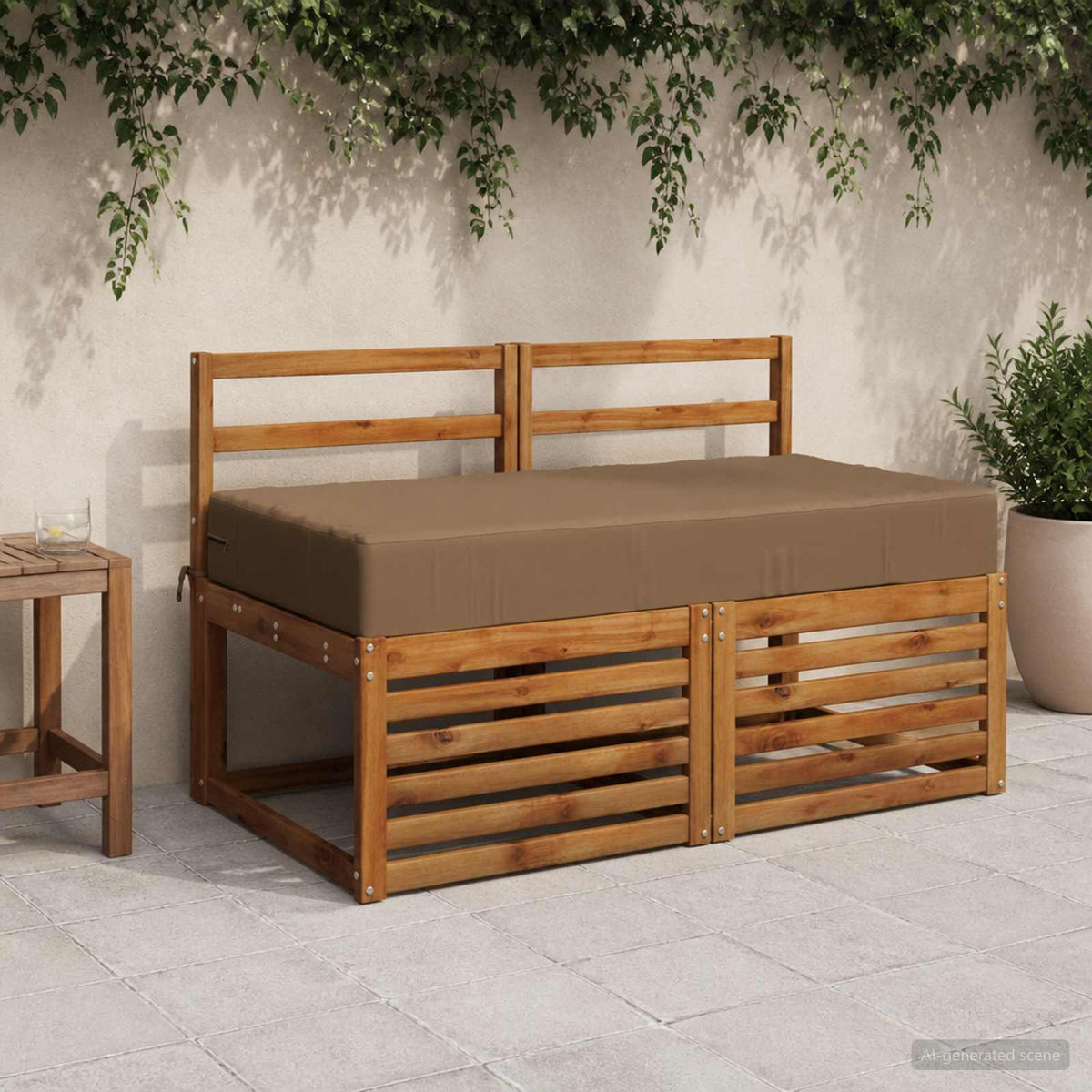 Zitkussen SOEST 100% Polyester Taupe 120 x 80 x 15 cm