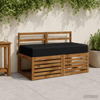 Zitkussen 120x60x15 cm zwart polyester