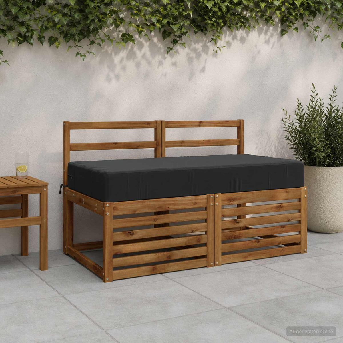 Zitkussen SOEST 100% Polyester Antraciet 120 x 80 x 15 cm