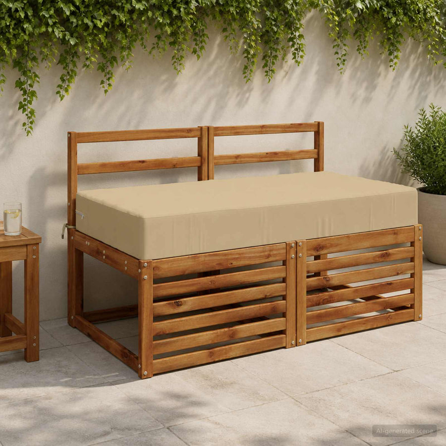 Zitkussen SOEST 100% Polyester Beige 120 x 80 x 15 cm