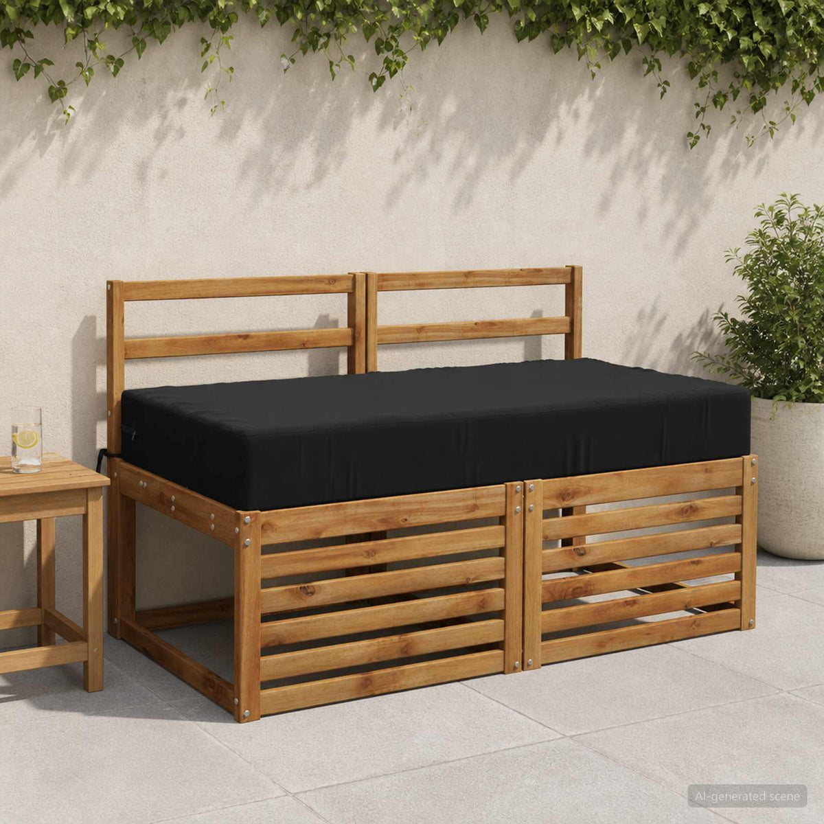 Zitkussen SOEST 100% Polyester Zwart 120 x 80 x 15 cm