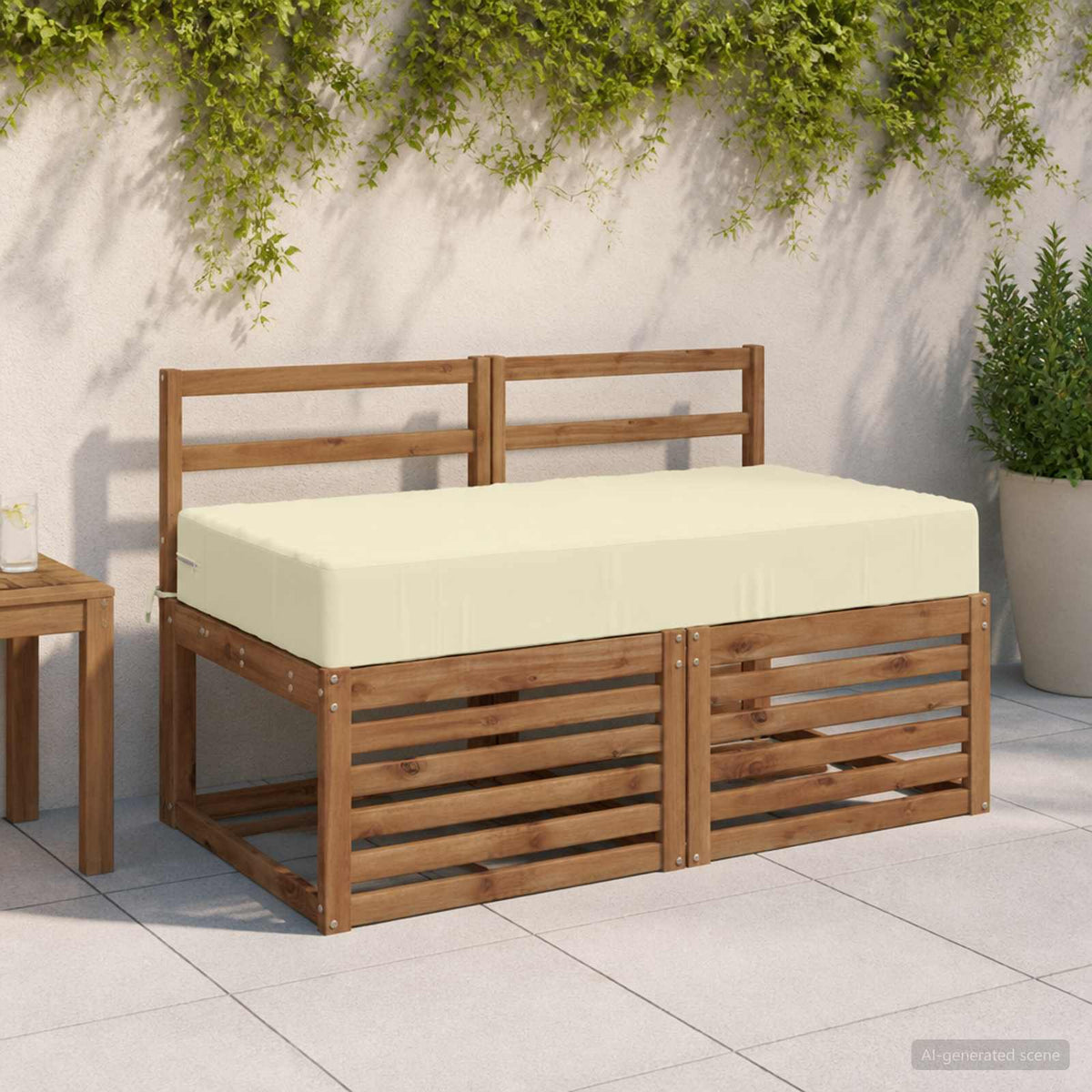 Zitkussen SOEST 100% Polyester Crèmekleurig 120 x 80 x 15 cm