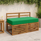 Zitkussen palletbank groen 120x80x15 cm polyester