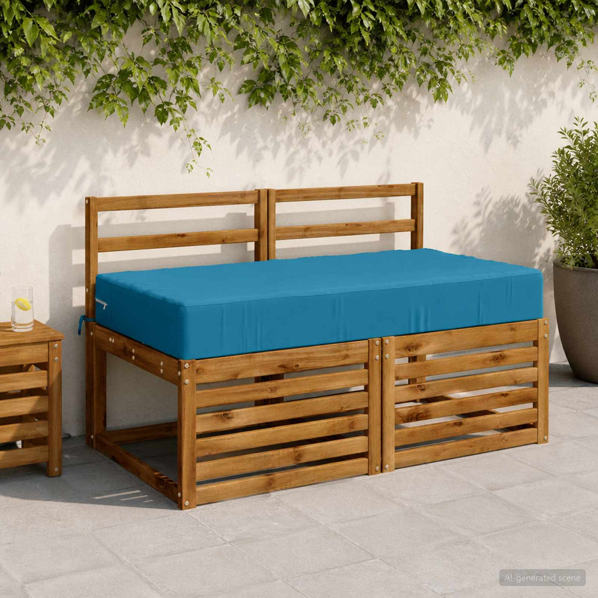 Zitkussen SOEST 100% Polyester lichtblauw 120 x 80 x 15 cm