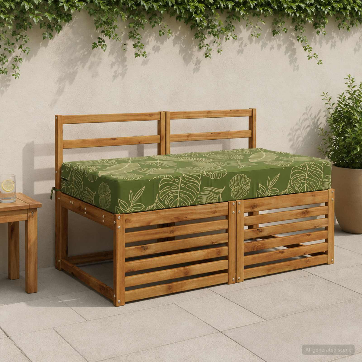 Zitkussen SOEST 100% Polyester Bladontwerp 120 x 80 x 15 cm