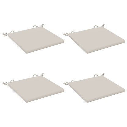 4-Piece Zitkussens SOEST 4 st 100% Polyester Wit 40 x 40 x 3 cm