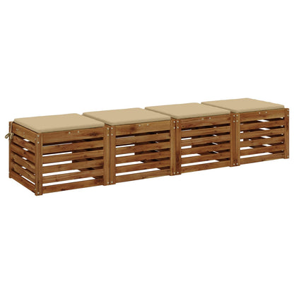 4-Piece Zitkussens SOEST 4 st 100% Polyester Beige