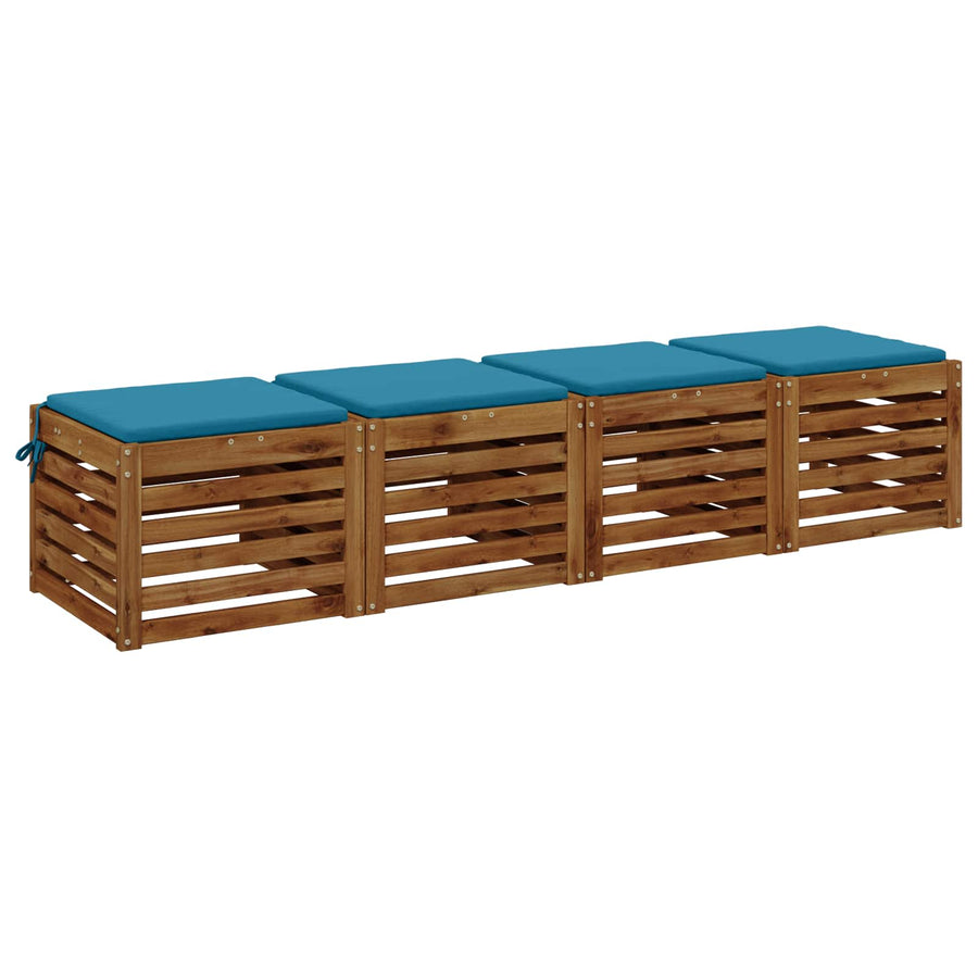 4-Piece Zitkussens SOEST 4 st 100% Polyester Lichtblauw