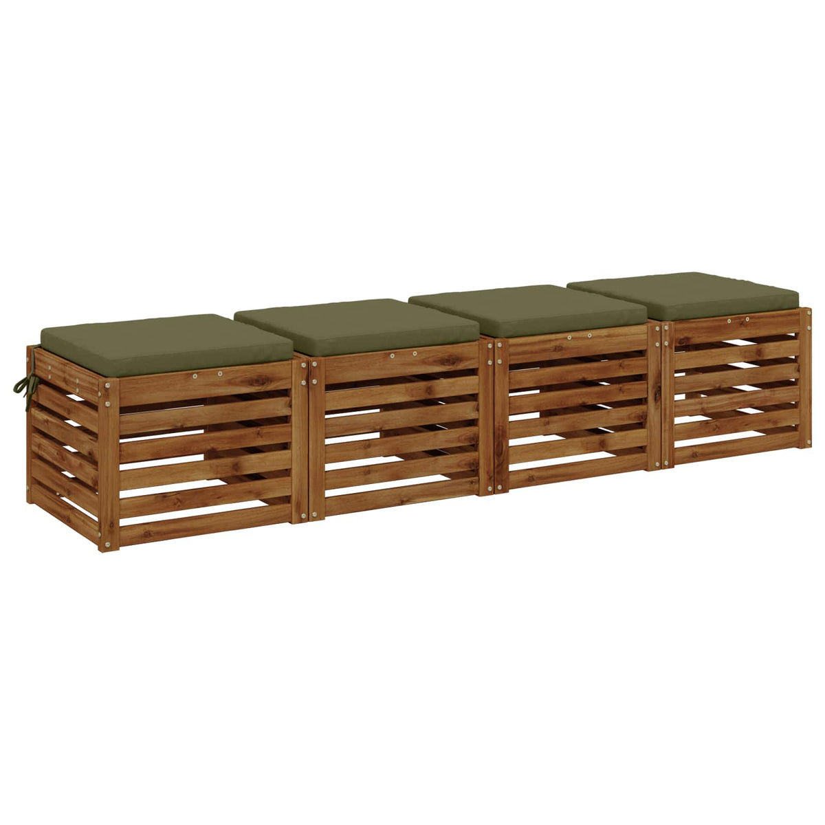 4-Piece Zitkussens SOEST 4 st 100% Polyester Olijfgroen