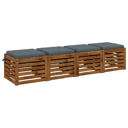 4-Piece Zitkussens SOEST 4 st 100% Polyester Blauw