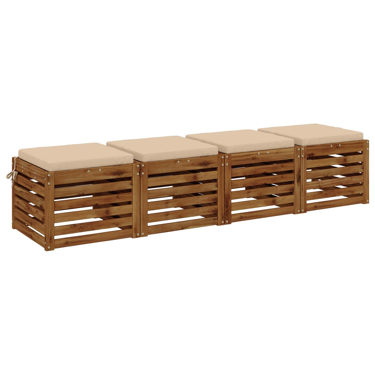 4-Piece Zitkussens SOEST 4 st 100% Polyester Crèmekleurig
