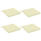 Zitkussens 4 stuks crèmekleurig 100% polyester