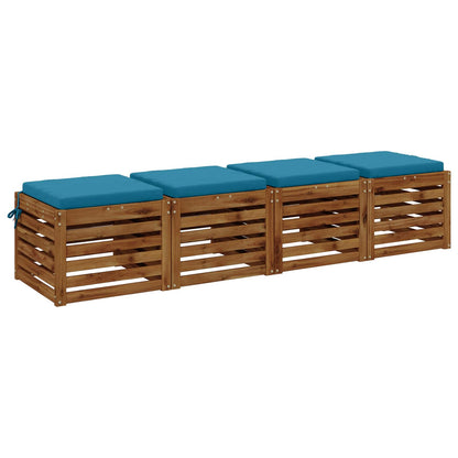 4-Piece Zitkussens SOEST 4 st 100% Polyester Lichtblauw