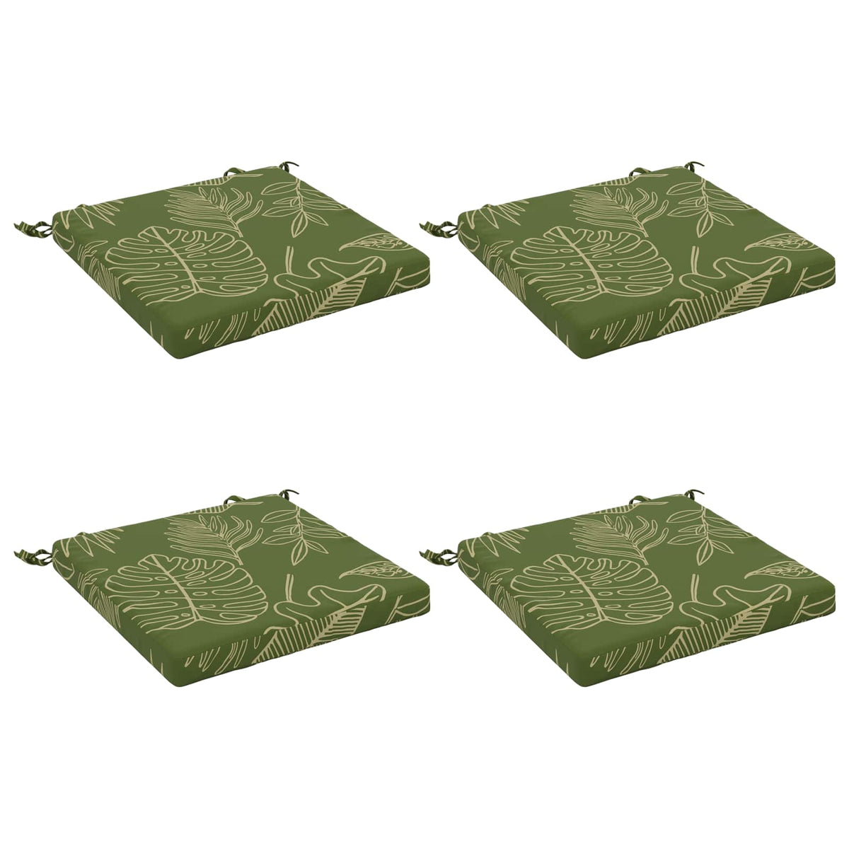 4-Piece Zitkussens SOEST 4 st 100% Polyester Bladontwerp