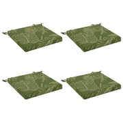 Zitkussens 4 stuks bladontwerp groen polyester