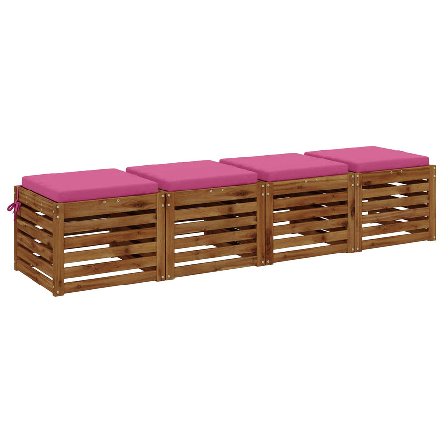 4-Piece Zitkussens SOEST 4 st 100% Polyester Roze