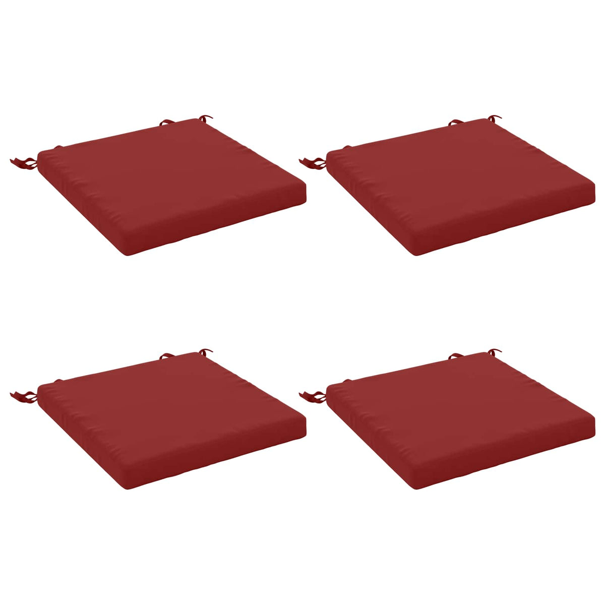 4-Piece Zitkussens SOEST 4 st 100% Polyester Wijnrood