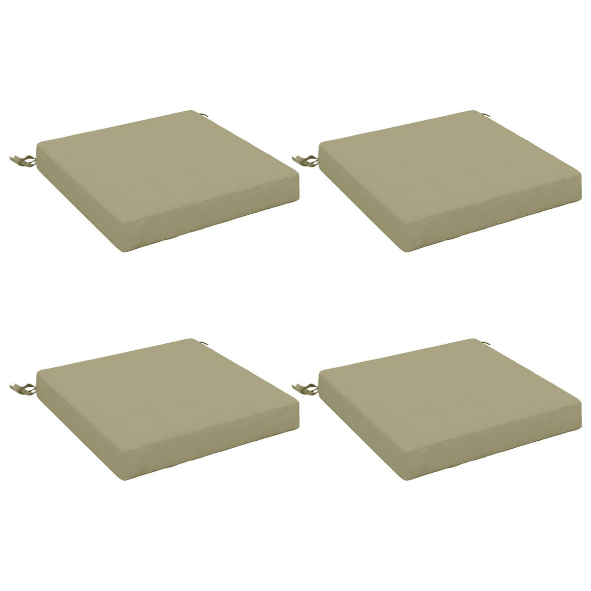 4-Piece Zitkussens SOEST 4 st 100% Polyester Lichtgroen