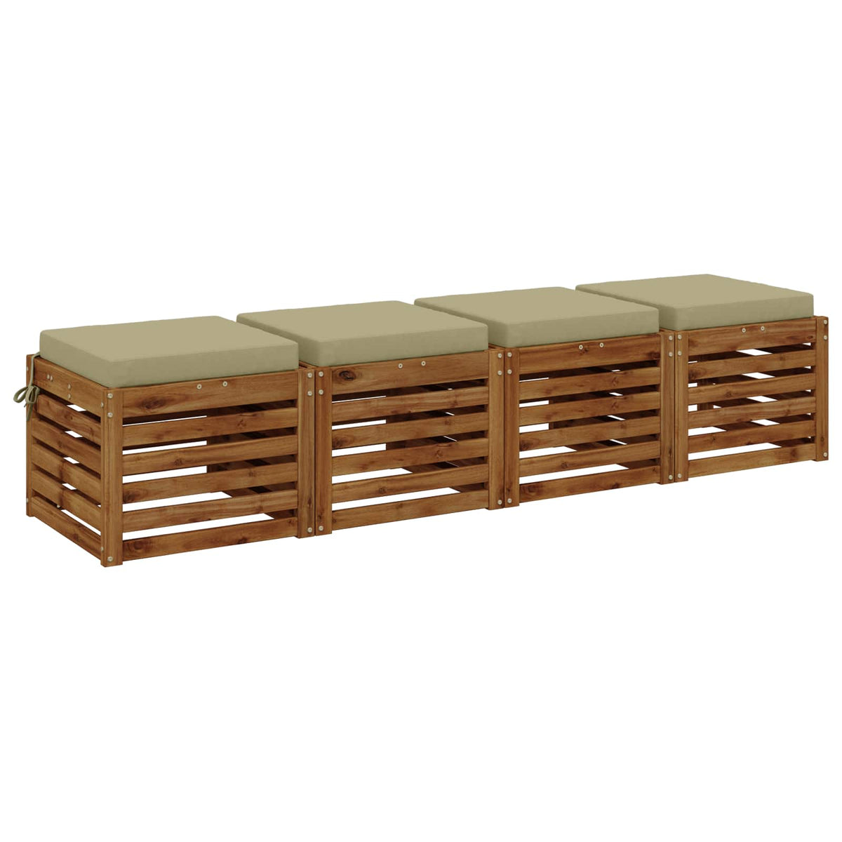 4-Piece Zitkussens SOEST 4 st 100% Polyester Lichtgroen