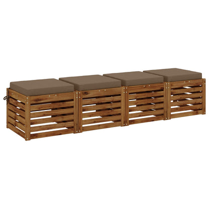 4-Piece Zitkussens SOEST 4 st 100% Polyester Taupe