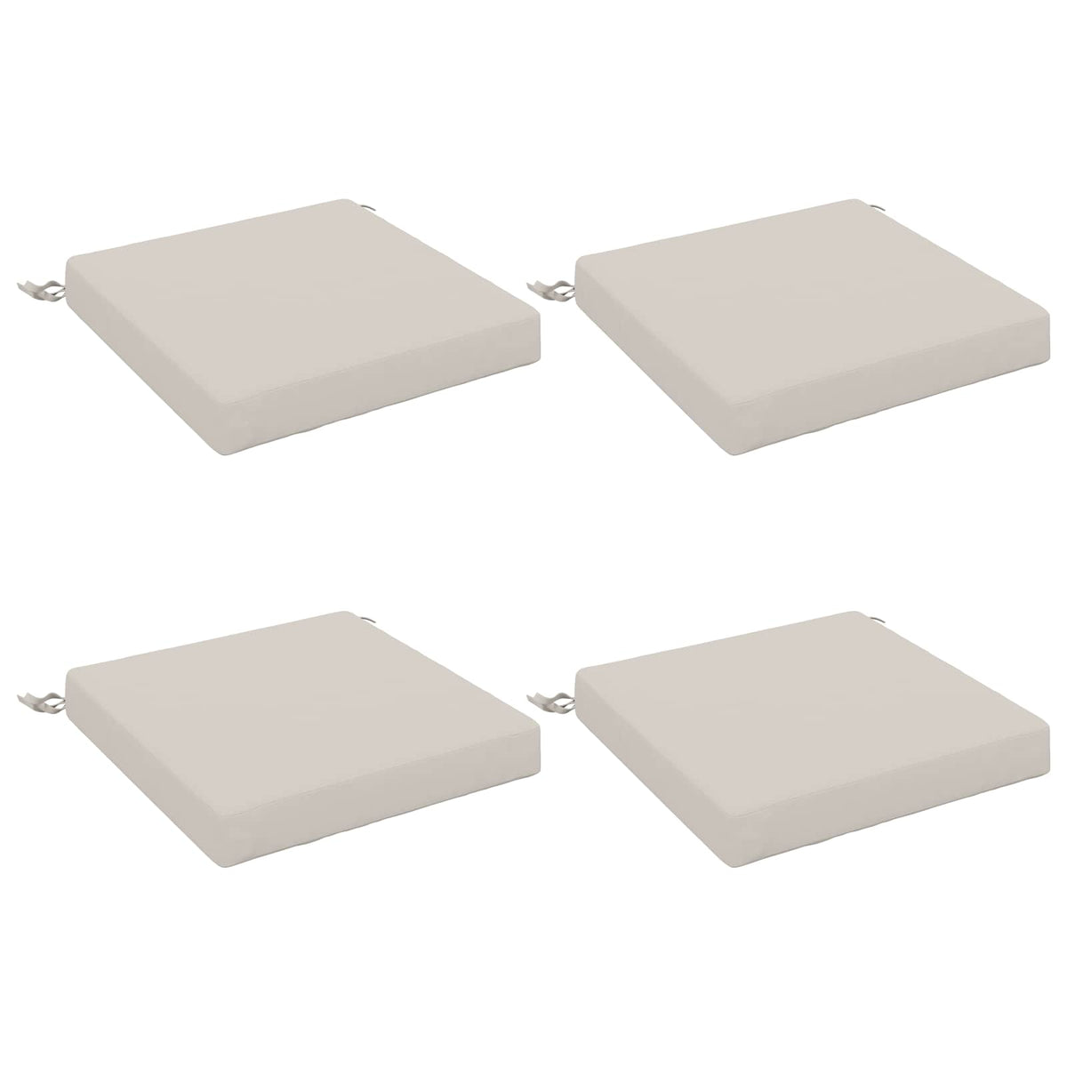 4-Piece Zitkussens SOEST 4 st 100% Polyester Wit 40 x 40 x 7 cm