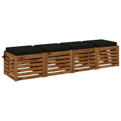 4-Piece Zitkussens SOEST 4 st 100% Polyester Zwart