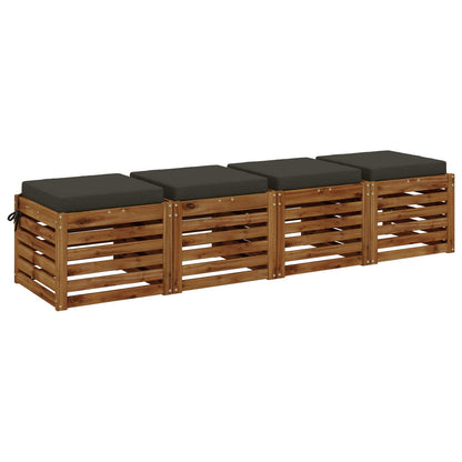 4-Piece Zitkussens SOEST 4 st 100% Polyester Antraciet