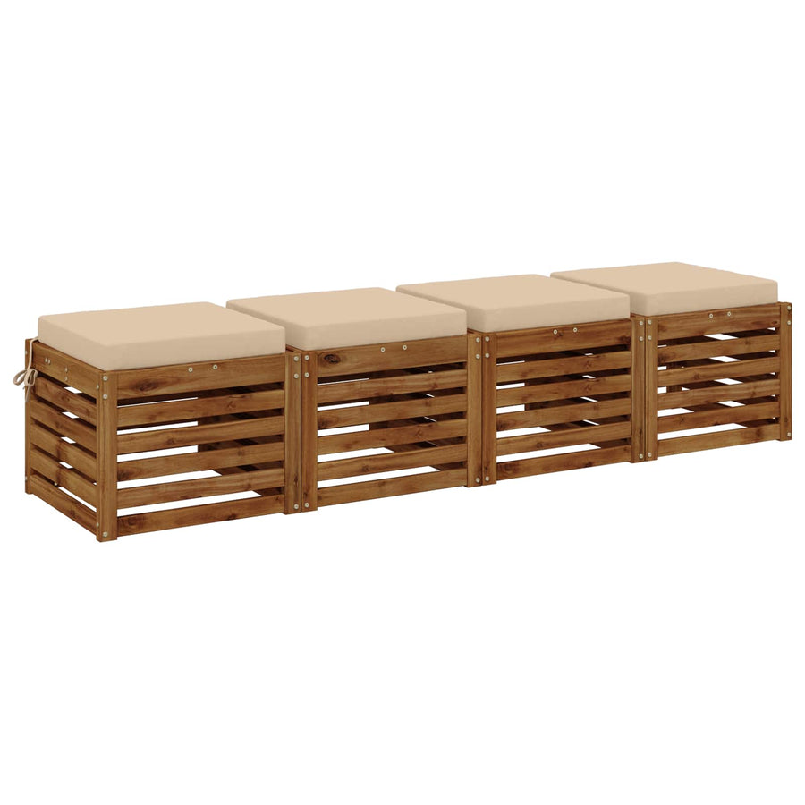4-Piece Zitkussens SOEST 4 st 100% Polyester Crèmekleurig