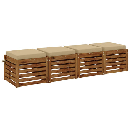 4-Piece Zitkussens SOEST 4 st 100% Polyester Beige
