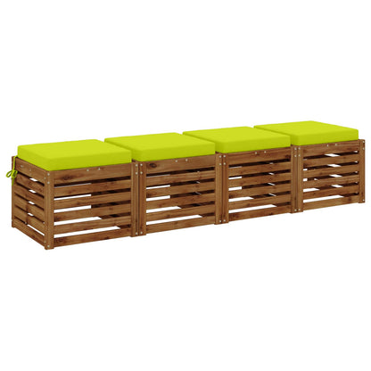 4-Piece Zitkussens SOEST 4 st 100% Polyester Helder groen