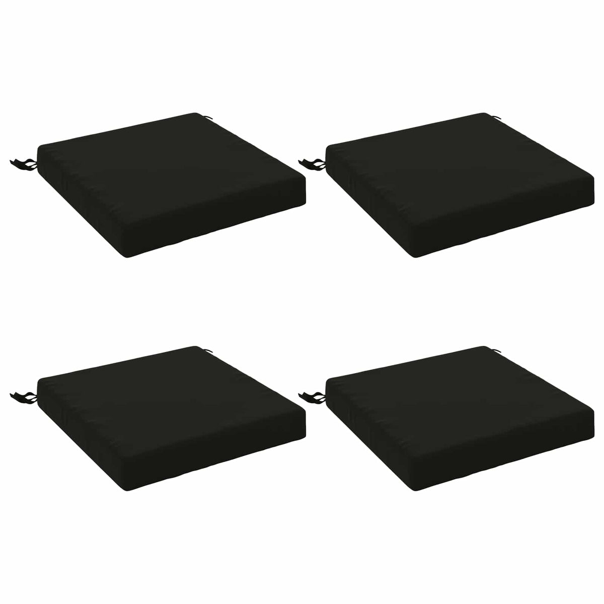 4-Piece Zitkussens SOEST 4 st 100% Polyester Zwart