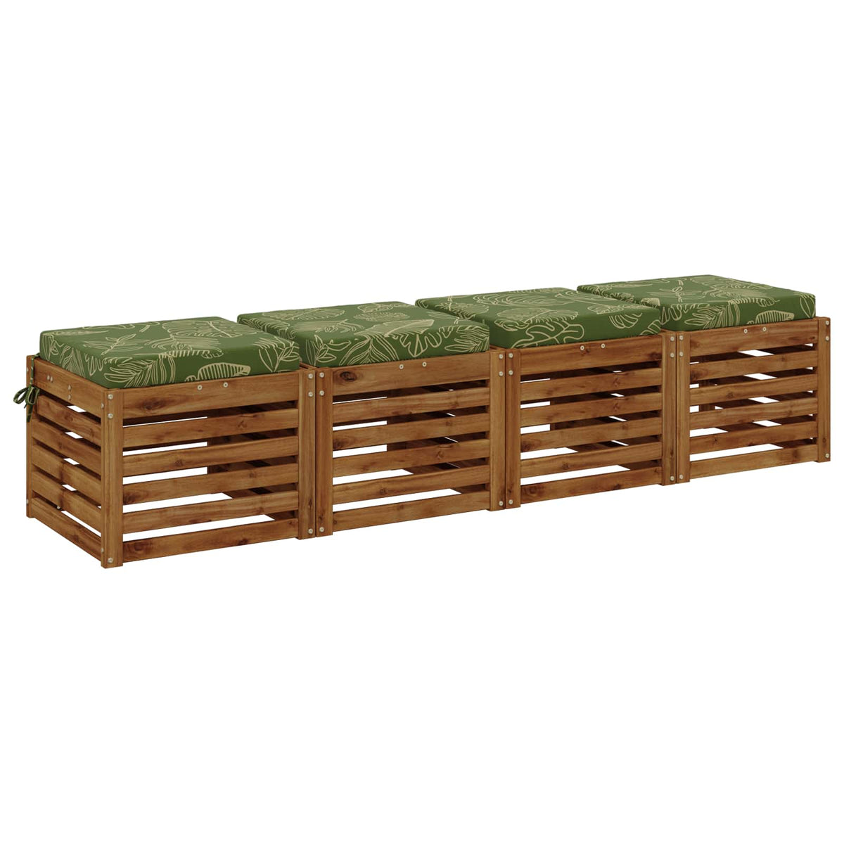 4-Piece Zitkussens SOEST 4 st 100% Polyester Bladontwerp
