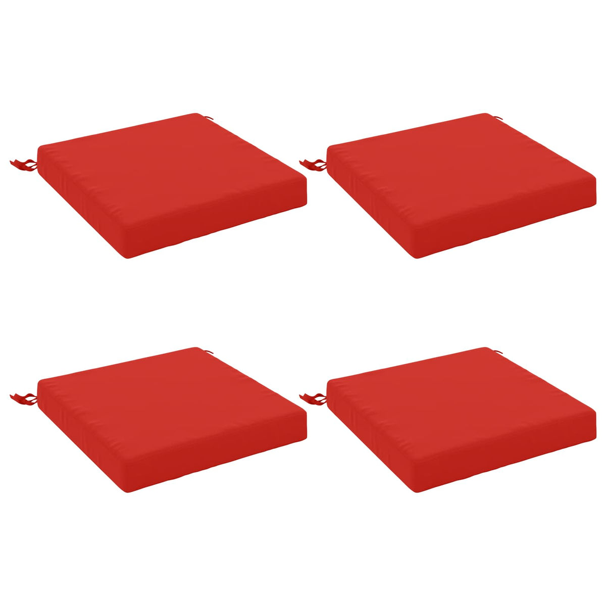 4-Piece Zitkussens SOEST 4 st 100% Polyester Rood