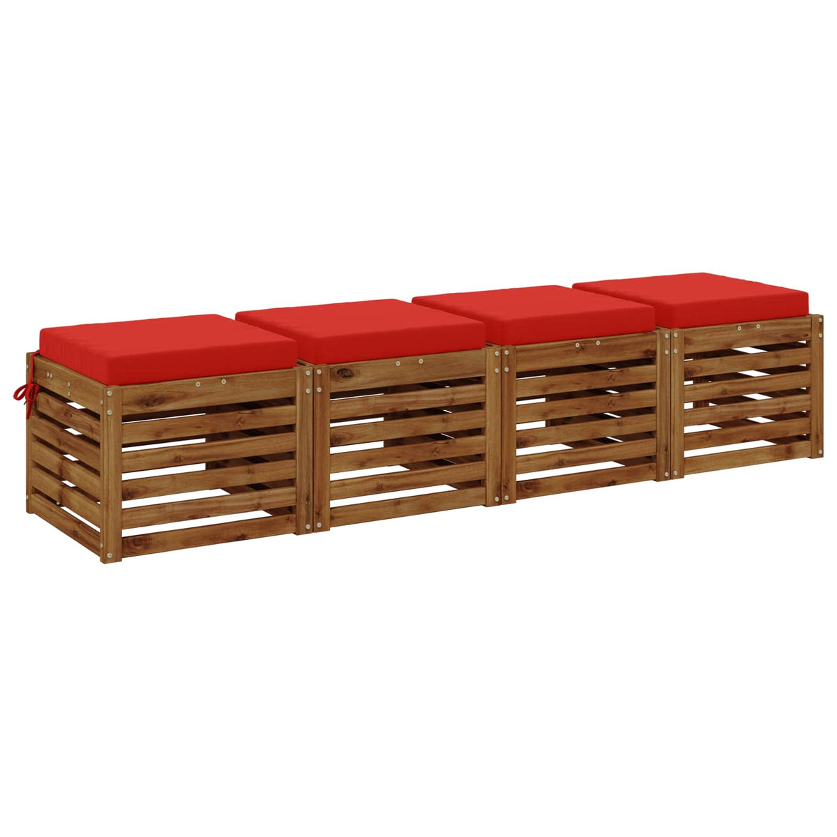 4-Piece Zitkussens SOEST 4 st 100% Polyester Rood