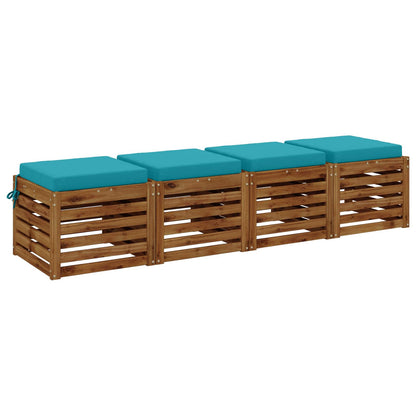 4-Piece Zitkussens SOEST 4 st 100% Polyester Turquoise