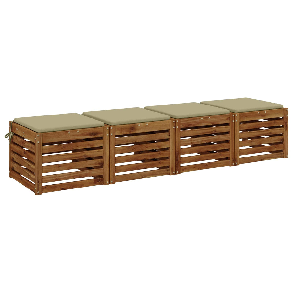 4-Piece Zitkussens SOEST 4 st 100% Polyester Lichtgroen