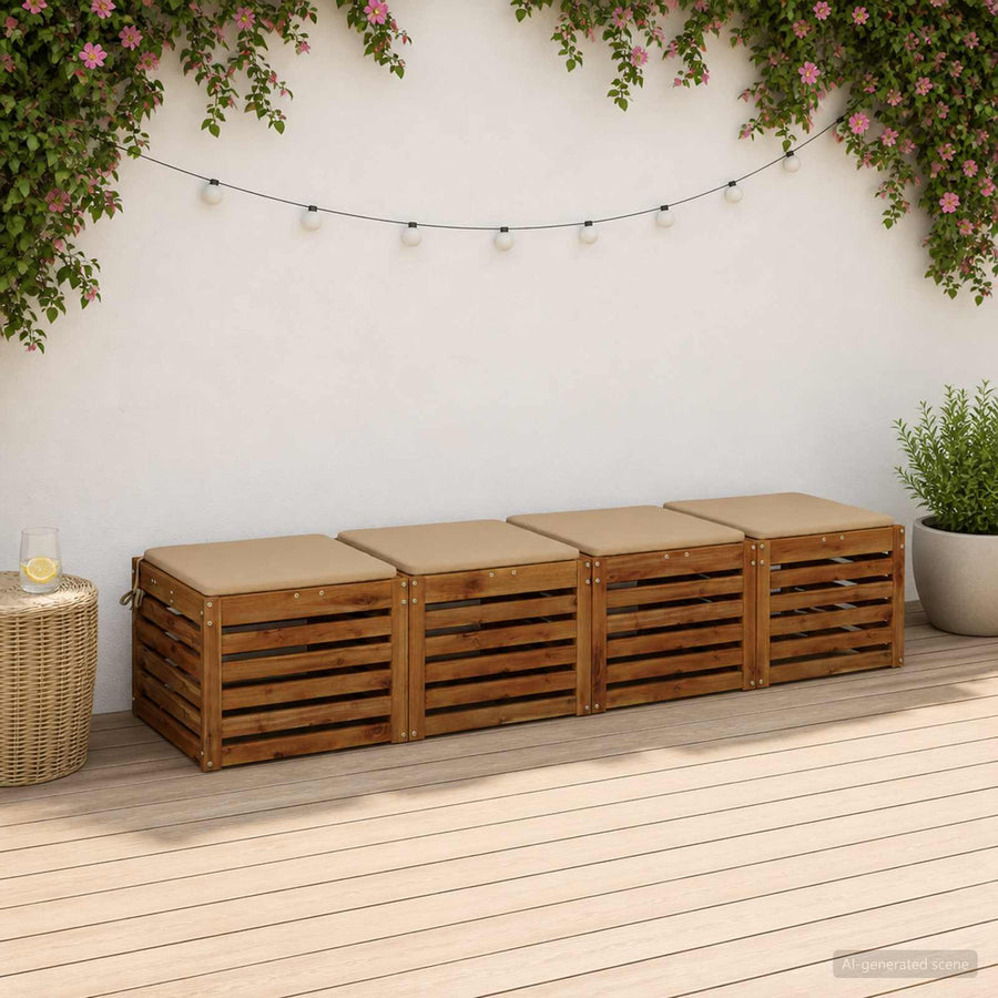 4-Piece Zitkussens SOEST 4 st 100% Polyester Zand